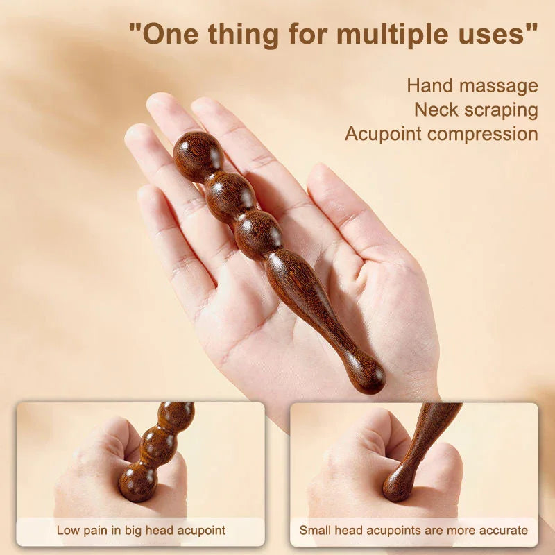 Natural Sandalwood Acupoint Massage Stick | Reflexology Tool Acupoint Massage Stick QXL