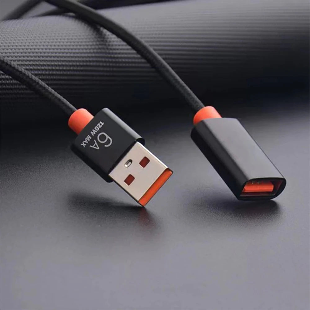 USB Extension Cable 6A Male to Female Braided | 1M & 1.5M USB Extension Cable QXL