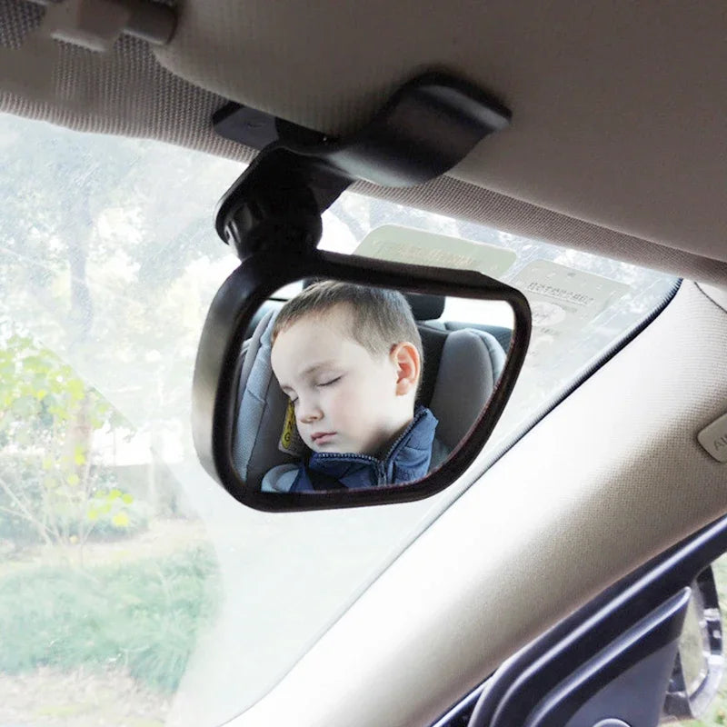 Baby Car Rear View Mirror | 360° Rotation, 2-in-1 Mount Baby Car Mirror QXL