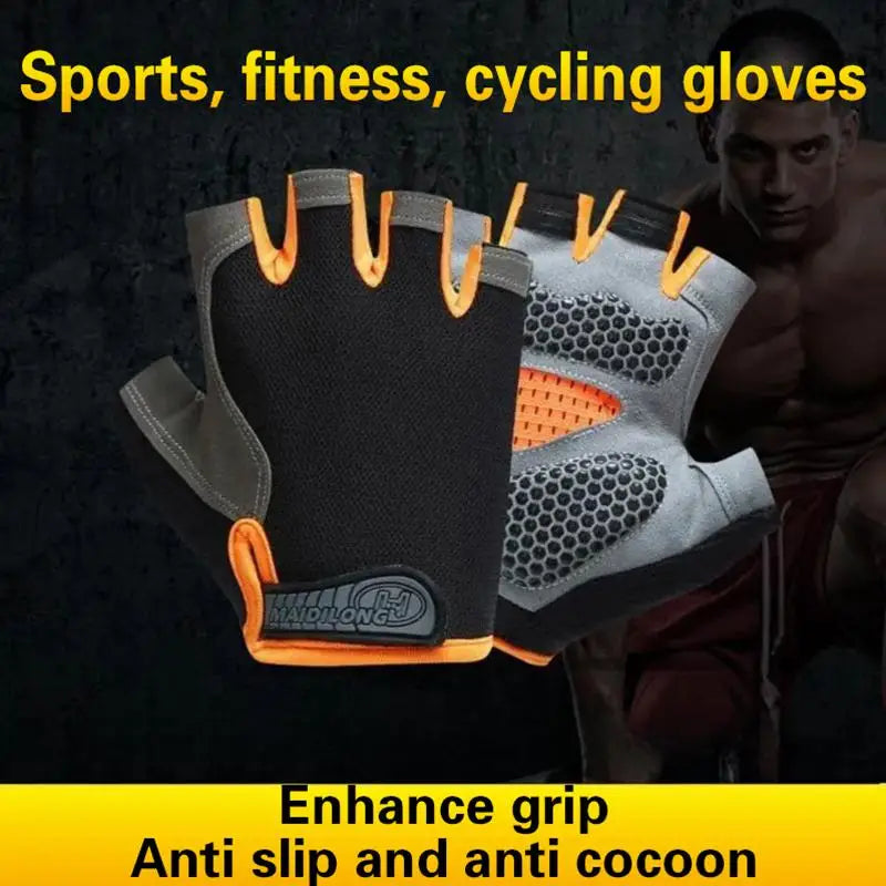 Fingerless Cycling Gloves – Anti-Slip Breathable Bike Gloves Fingerless Cycling Gloves QXL