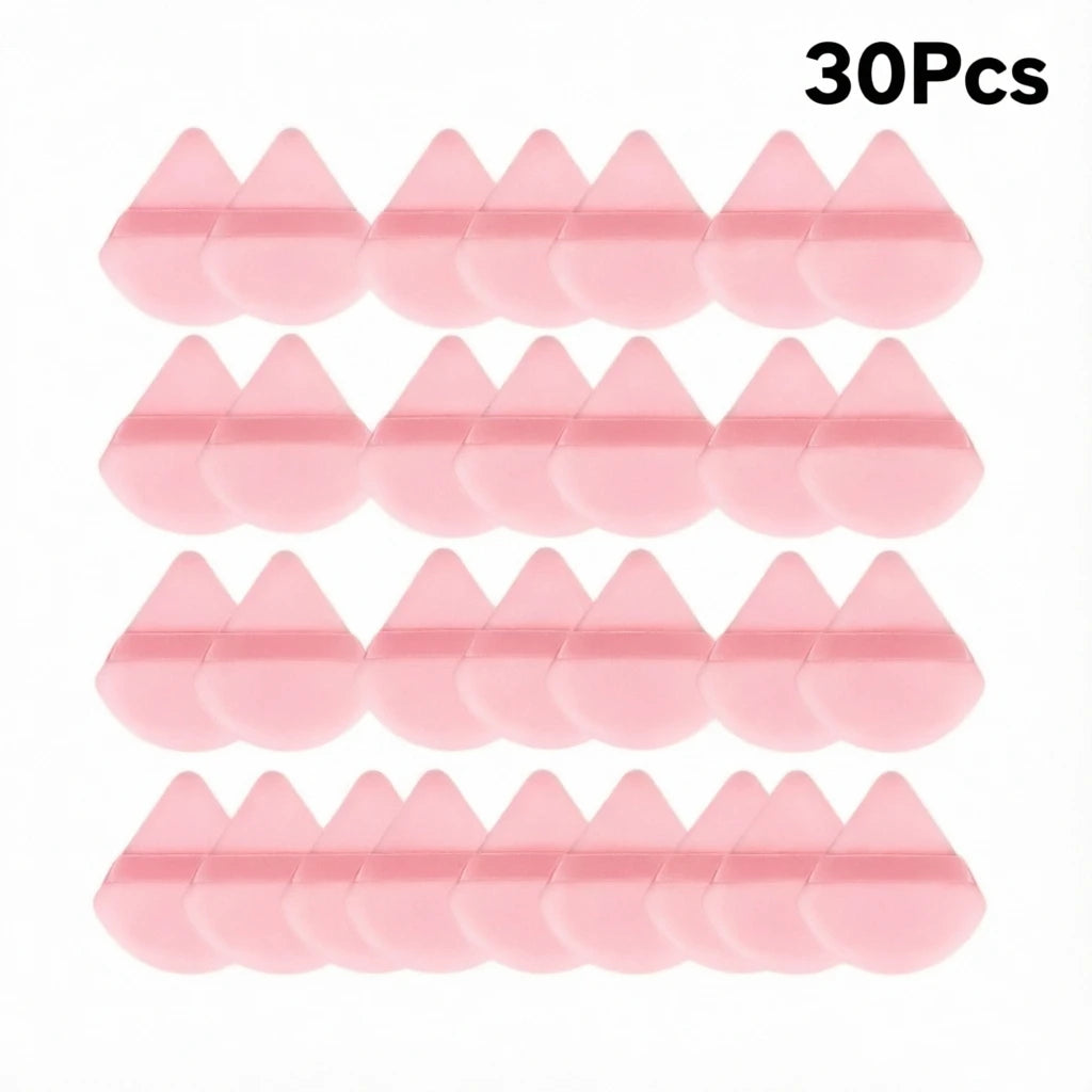 Pink Velvet Triangle Makeup Sponge | Foundation & Powder Puff Makeup Sponge Puff QXL 30Pcs