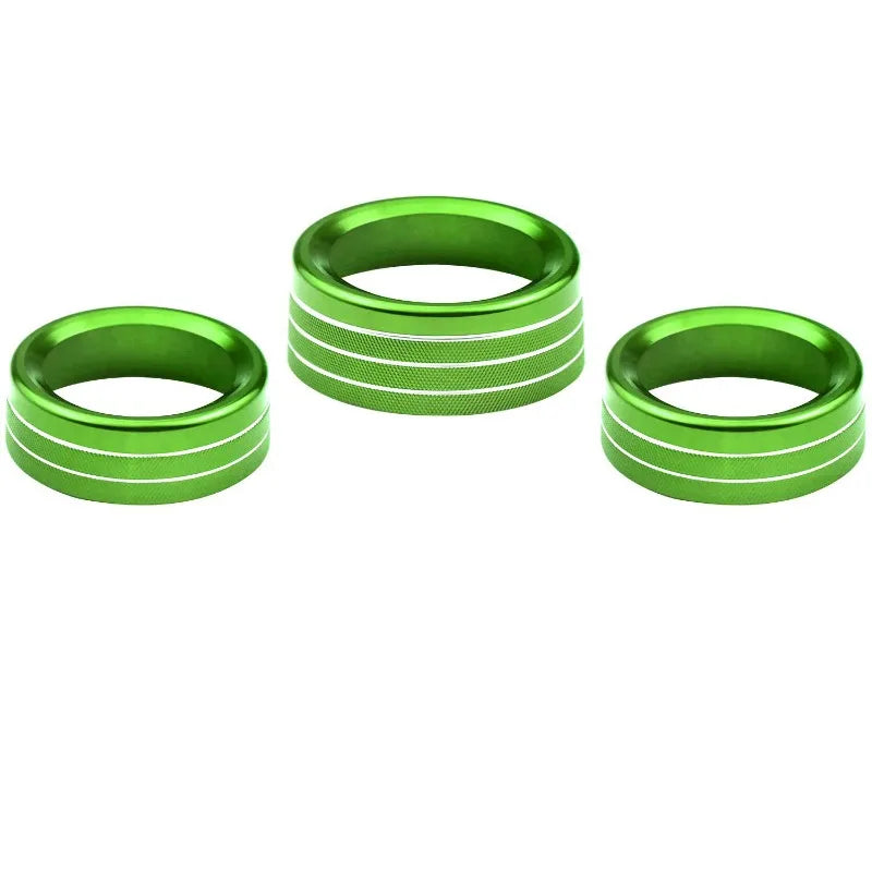 Aluminum A/C Audio Knob Trim Rings | Challenger Durango Cherokee Car Interior Trim QXL