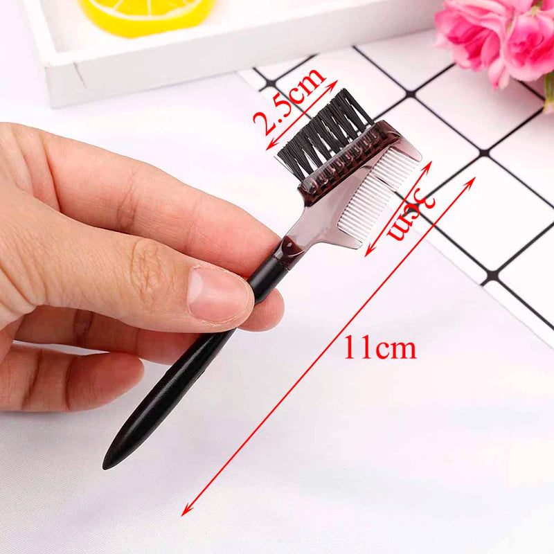 Double-Ended Eyebrow Comb & Brush | Eyelash Applicator Eyebrow Comb Brush QXL black