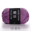 4-Strand Milk Cotton Worsted Yarn | Soft Eco-Friendly Knitting Knitting Crochet Yarn QXL 8