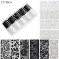 10-Roll Lace Nail Transfer Foils | Floral & Starry DIY Nail Art Nail Transfer Foils QXL A