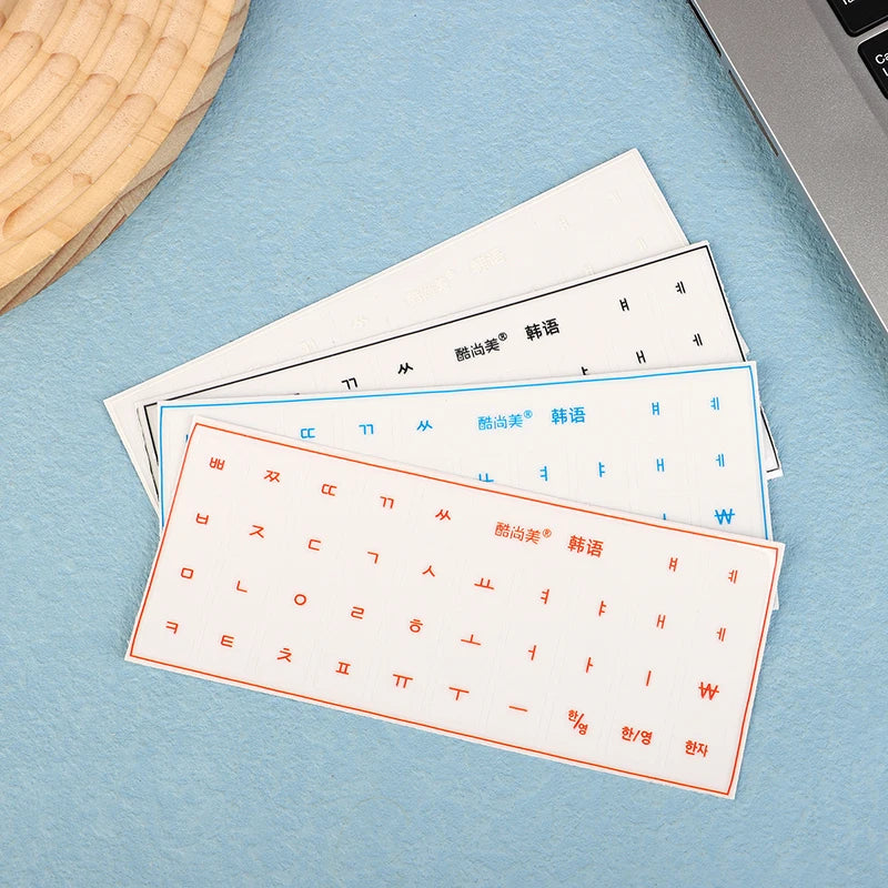 Korean Keyboard Stickers – Transparent Film, Universal Fit Keyboard Stickers QXL