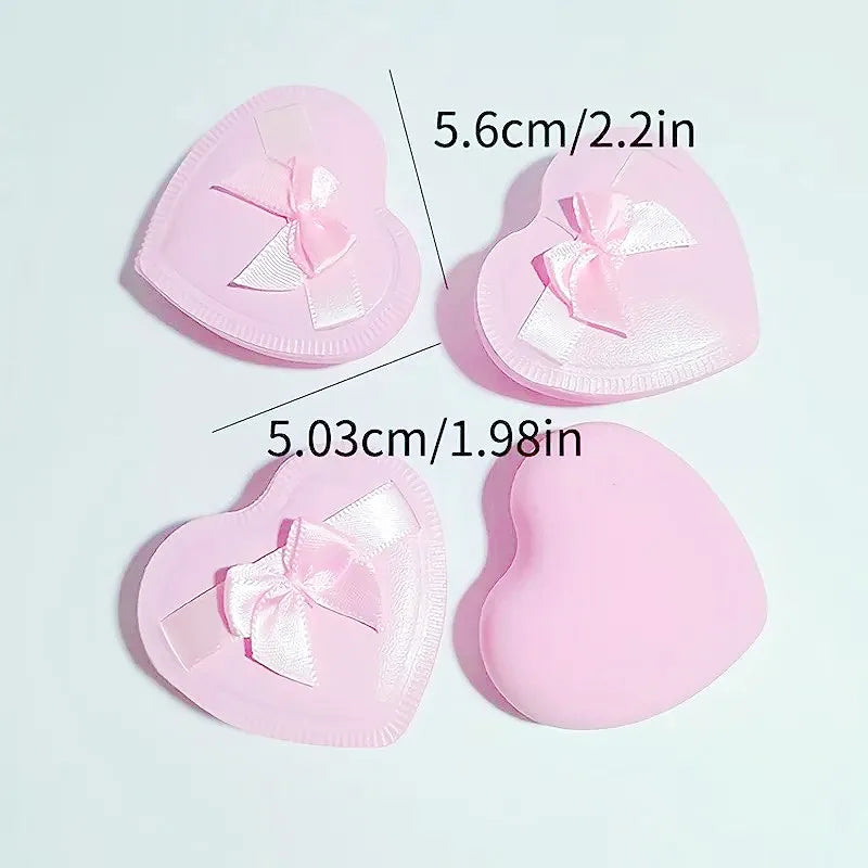 Heart Bow Makeup Puff for BB Cream & Foundation – 5/10 Pack Makeup Sponge Puff QXL