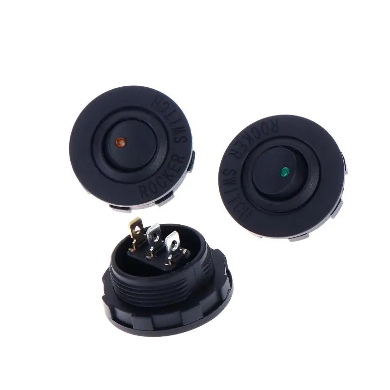 12V DC Round LED Switch 16A – Car Truck Boat SPST On/Off LED Toggle Switch QXL