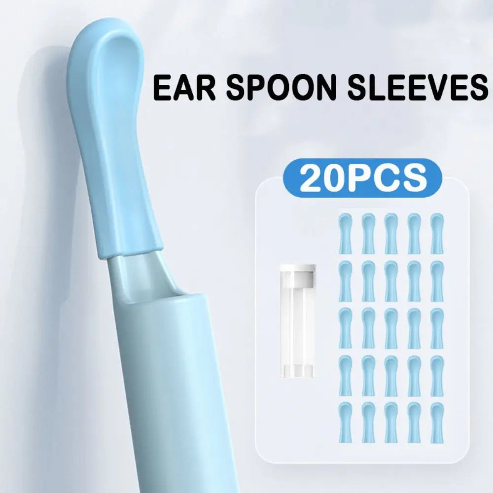 Soft Silicone Ear Spoon Covers | Ear Wax Removal Tips 6/20 Pack Ear Cleaning Accessories QXL