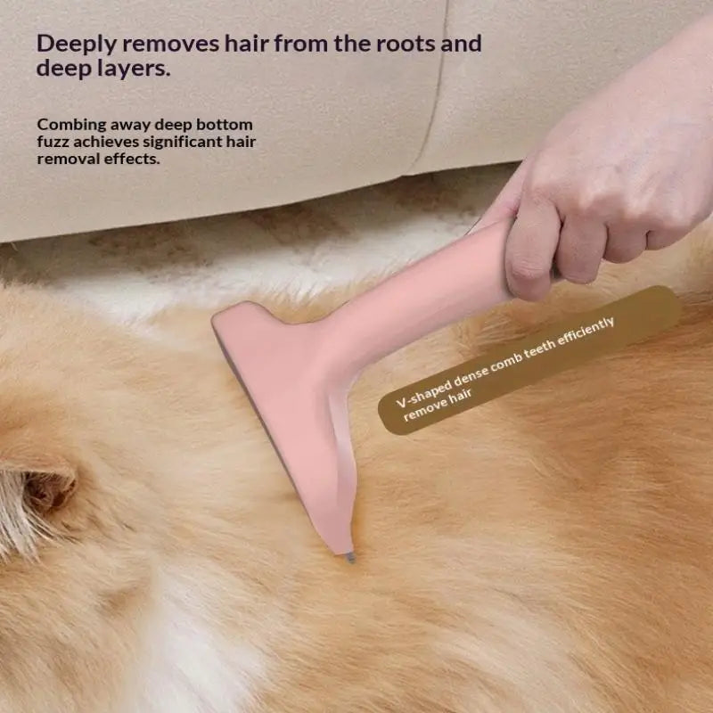 Dog Deshedding Grooming Comb with 2 Blades | Pet Hair Remover Pet Deshedding Comb QXL