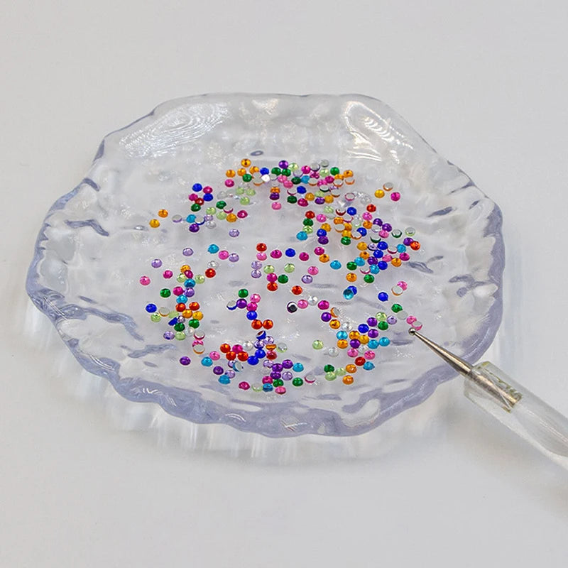 Acrylic Nail Brush Holder & Color Mixing Palette Tray Nail Art Palette Holder QXL