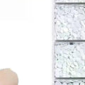 12-Grid Black & White Polka Dot Nail Glitter Sequins Set Nail Art Sequins QXL one size