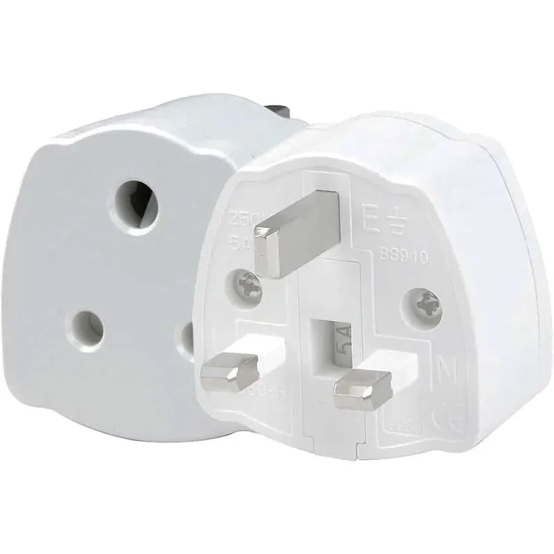 India to UK Plug Adapter 2-Pack | 3-Pin 5A Fuse Travel Adapter Travel Plug Adapter QXL