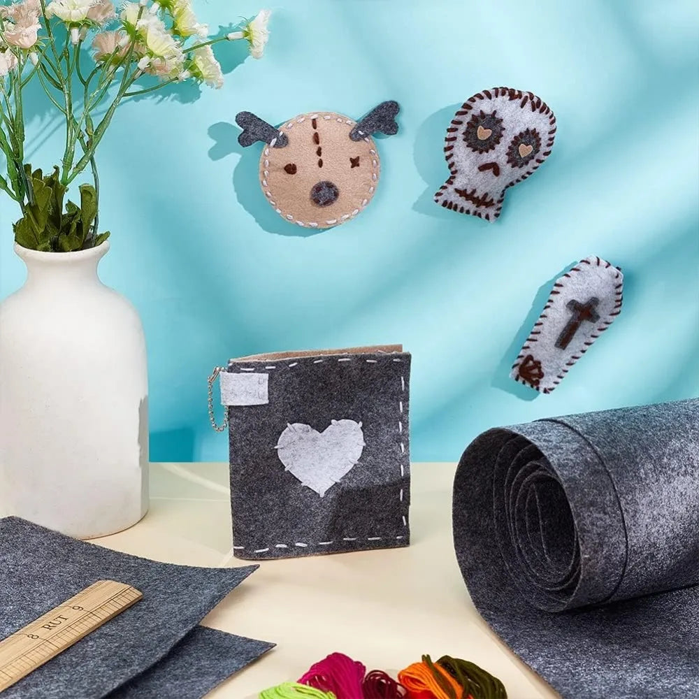 Dark Gray Felt Fabric Roll 10ft×15.75in | Polyester Craft Felt Felt Fabric Roll QXL