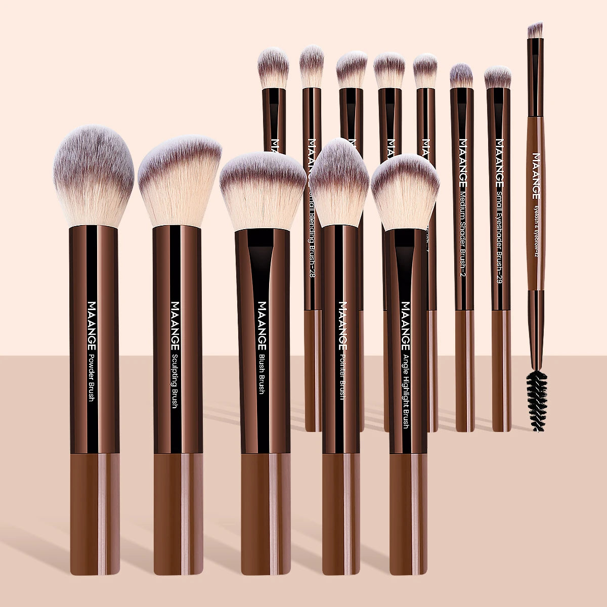 MAANGE 13-Pc Makeup Brush Set | Foundation, Blush & Kabuki Makeup Brush Set QXL