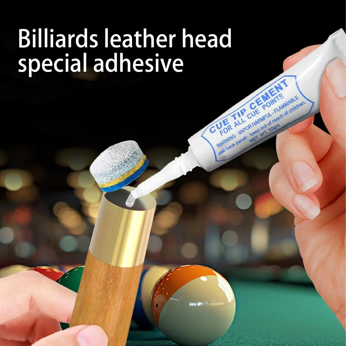 Pool Cue Tip Glue & Repair Tool | Billiard Accessory Cue Tip Repair Glue QXL