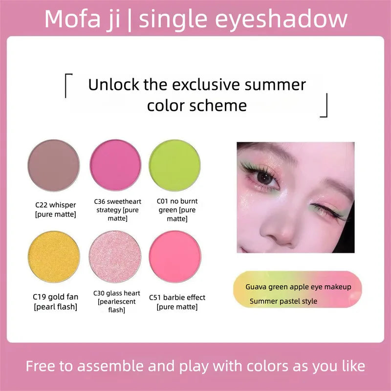 DIY Single Color Eyeshadow | Matte & Shimmer Summer Shades Single Color Eyeshadow QXL