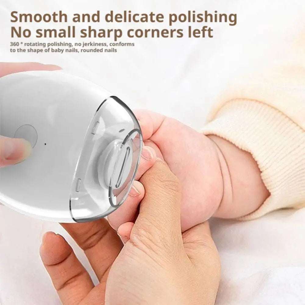 2-in-1 Electric Nail Clipper & Grinder with LED | Baby & Adult Electric Nail Trimmer QXL