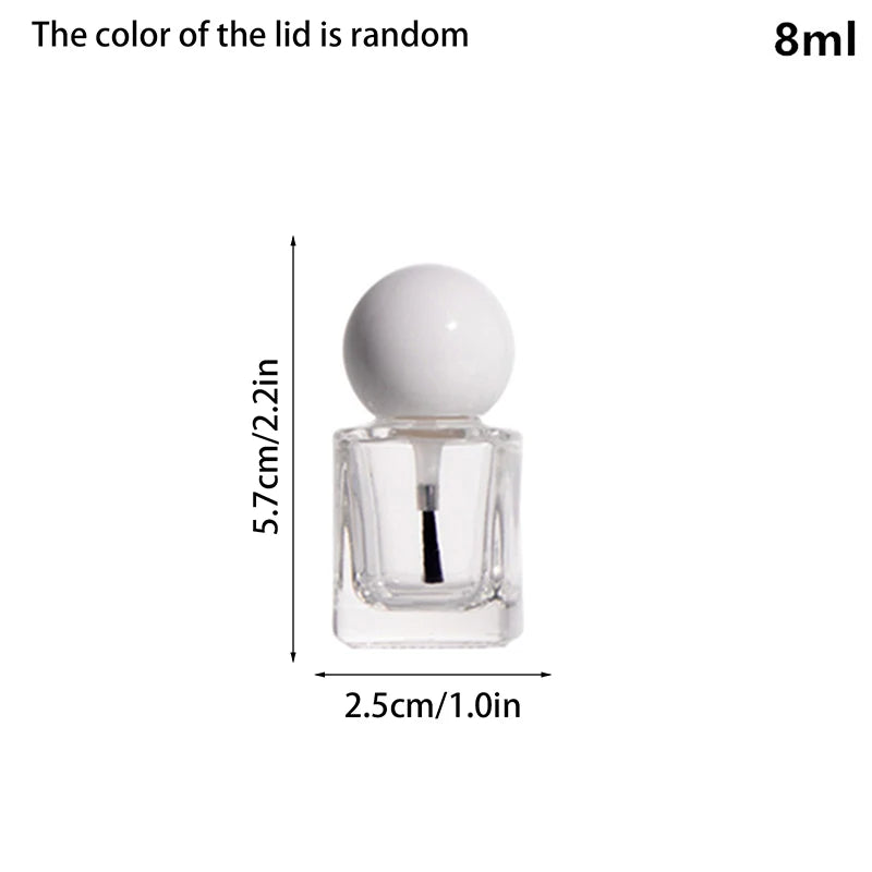 Empty Glass Nail Polish Bottles with Brush & Lid | 8/10/15ml Nail Polish Bottle QXL 8ml