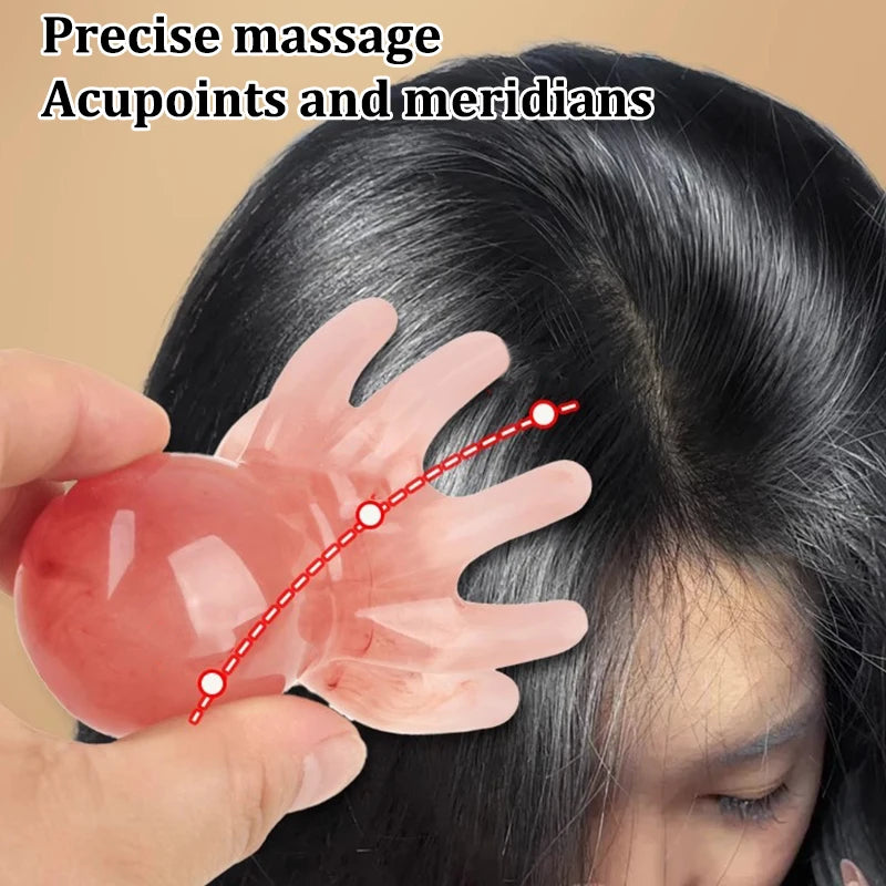 Resin Octopus Scalp Massager | Gua Sha Head Massage Comb Scalp Massager QXL