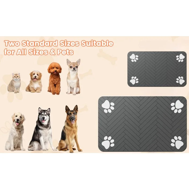 Absorbent Pet Feeding Mat | Waterproof Quick-Dry Dog & Cat Mat Pet Feeding Mat QXL