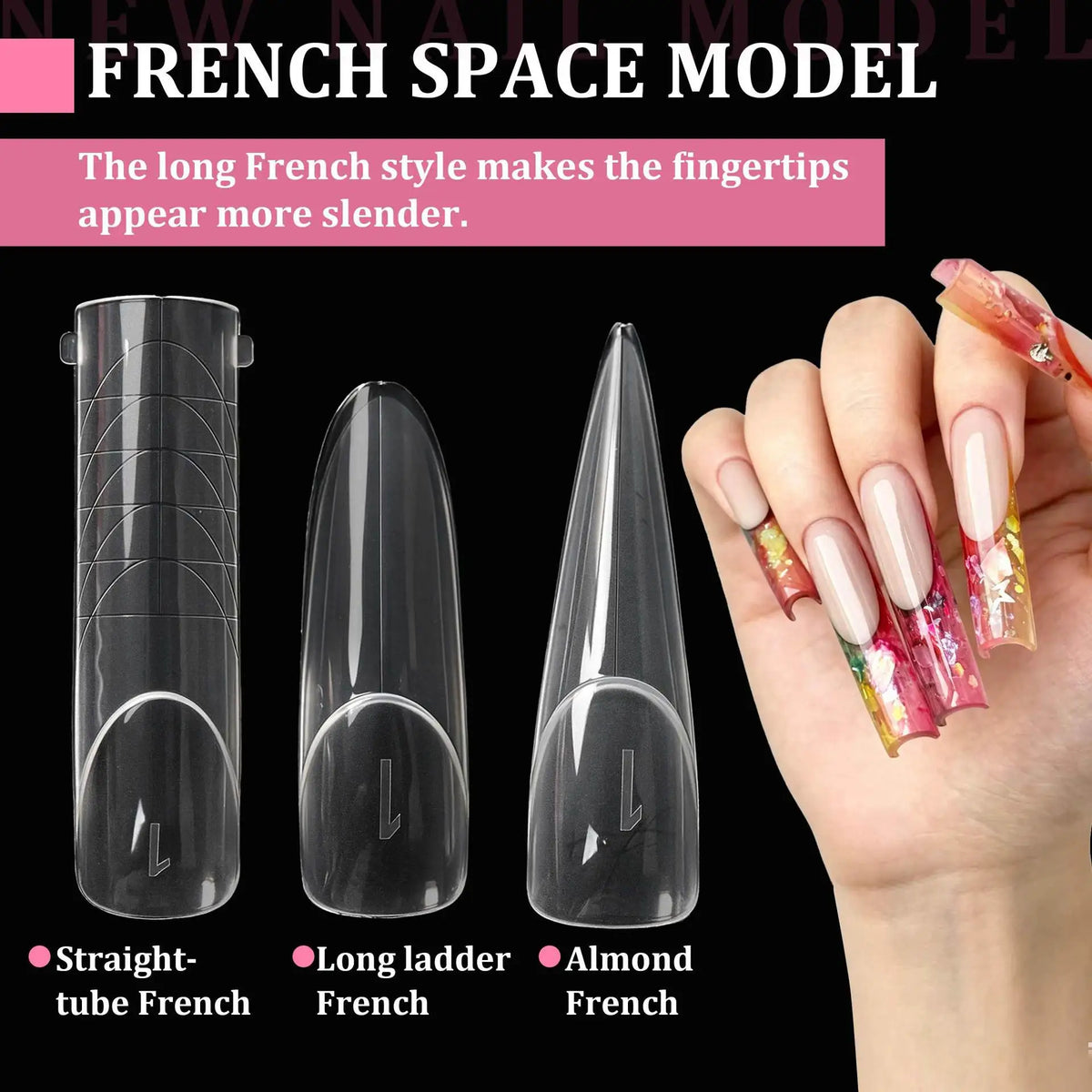 140-Pc Sandwich Dual Nail Extension Forms | French Manicure Nail Extension Forms QXL