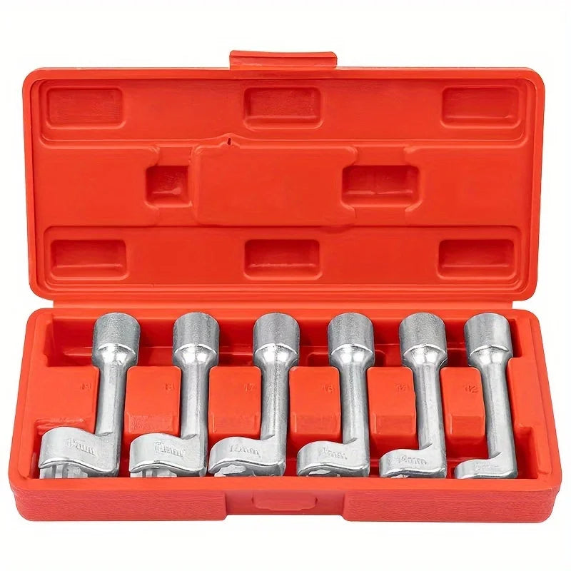 6-Pc Diesel Injector Pipe Socket Set 1/2" Drive 12–19mm Socket Wrench Set QXL