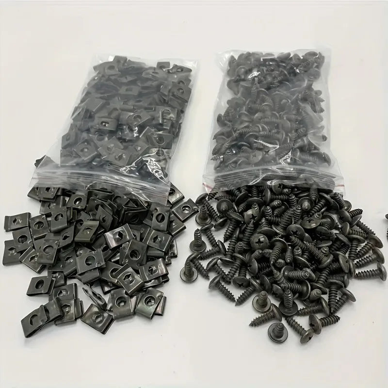 20-Pack Iron Car Fastener Clips | Fender, Bumper & Engine Auto Panel Clips QXL
