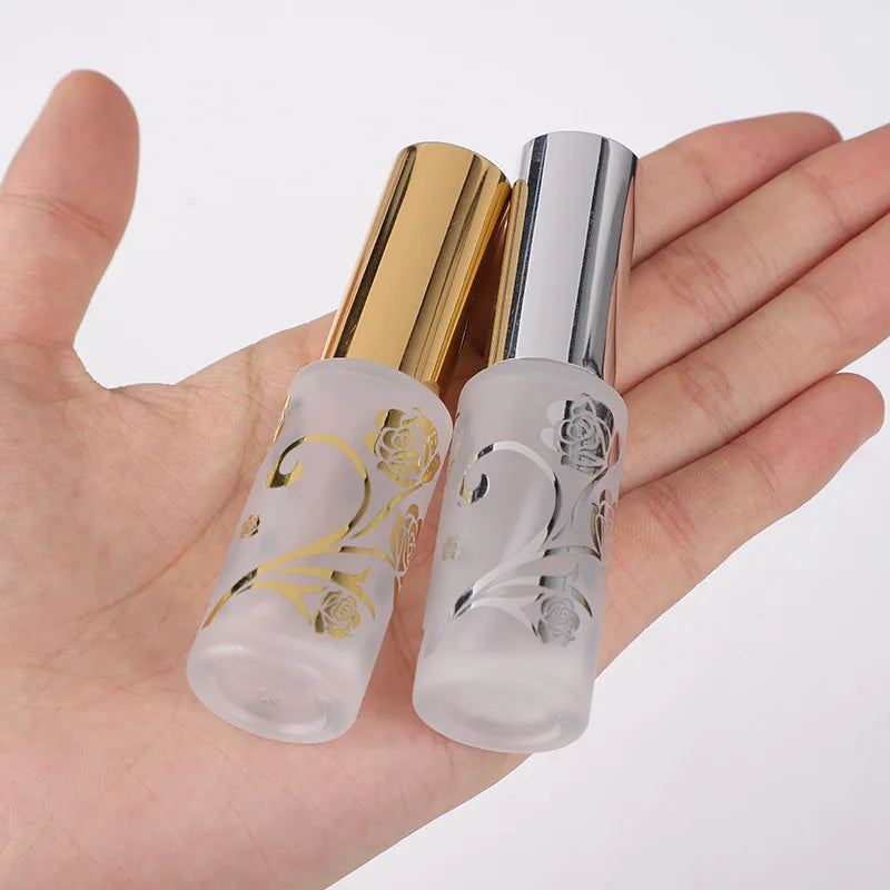 12ml Frosted Glass Rose Perfume Atomizer | Refillable Spray Perfume Atomizer QXL