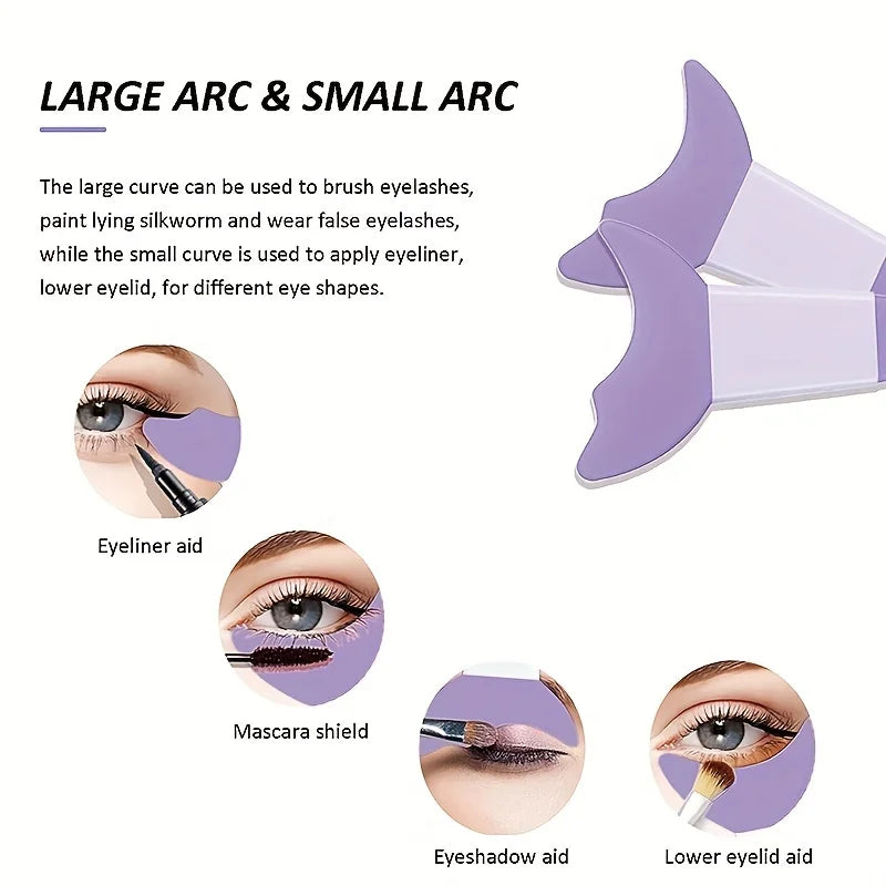 Reusable Silicone Eyeliner & Eyeshadow Stencil Template Eye Makeup Stencil QXL
