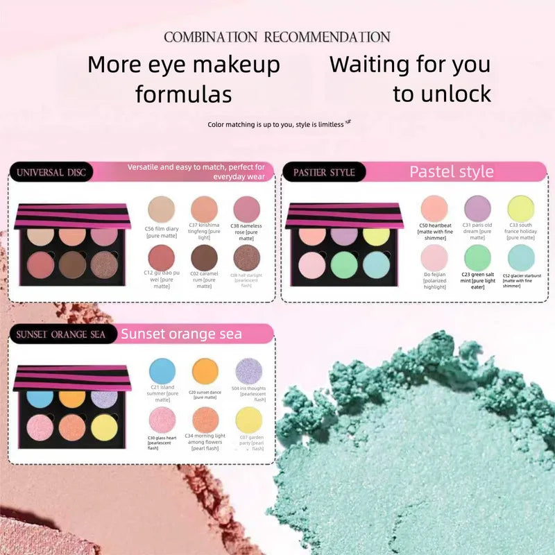 DIY Single Color Eyeshadow | Matte & Shimmer Summer Shades Single Color Eyeshadow QXL