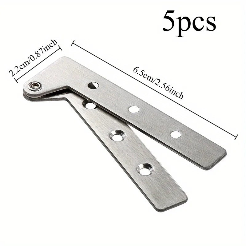5-Pack Stainless Steel Hidden Cabinet Door Hinges | Home DIY Cabinet Door Hinge QXL 5pcs