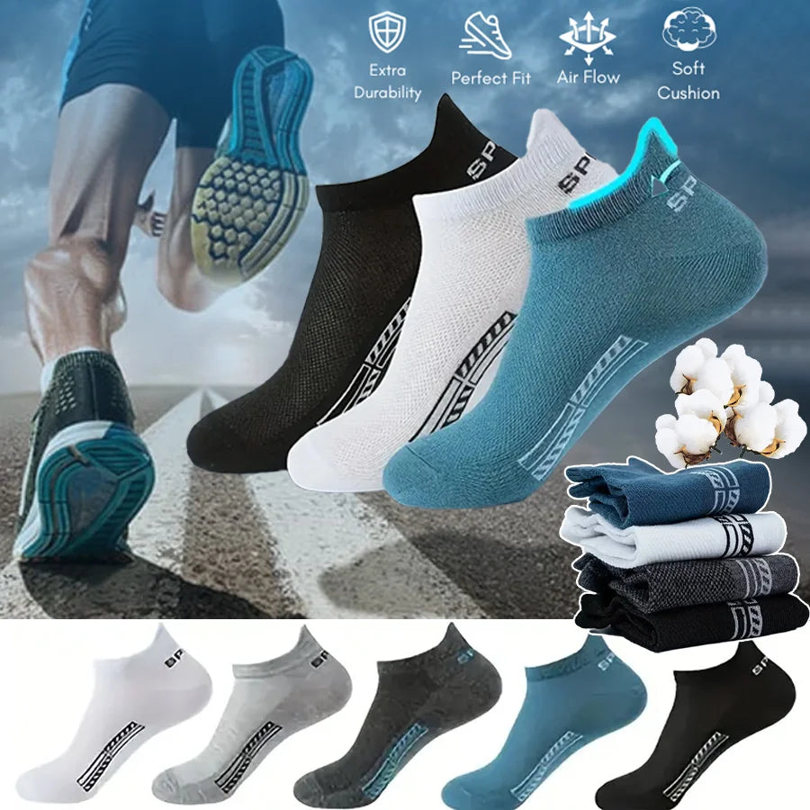 10-Pack Breathable Low Cut Sports Socks | Running & Gym Athletic Socks QXL