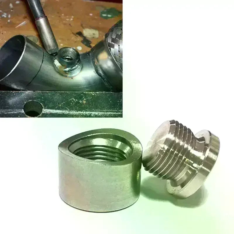 M18x1.5 Oxygen Sensor Bung Weld Nut Plug Kit | Stainless Steel Exhaust Sensor Fitting QXL
