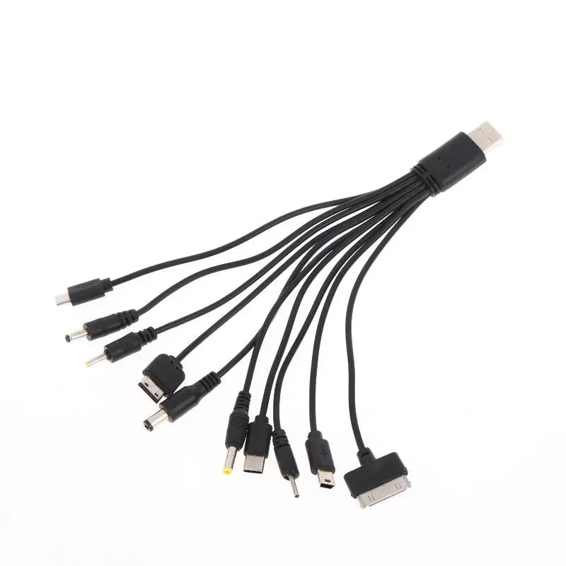 10-in-1 Universal Phone Charger Cable 20cm Micro USB Adapter USB Charging Cable QXL