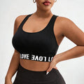 Plus Size Racerback Sports Bra | Wireless High-Support Crop Top Sports Bra Crop Top QXL 250805 1XL