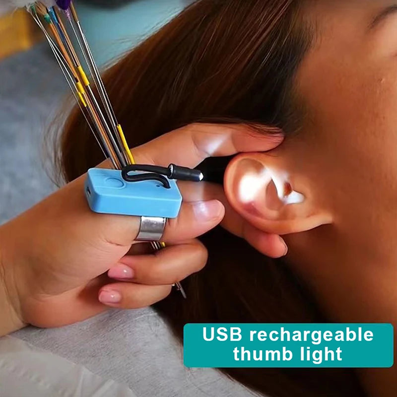 Rechargeable Thumb Ear Pick LED Light | 3 Brightness Levels Ear Cleaning Light QXL