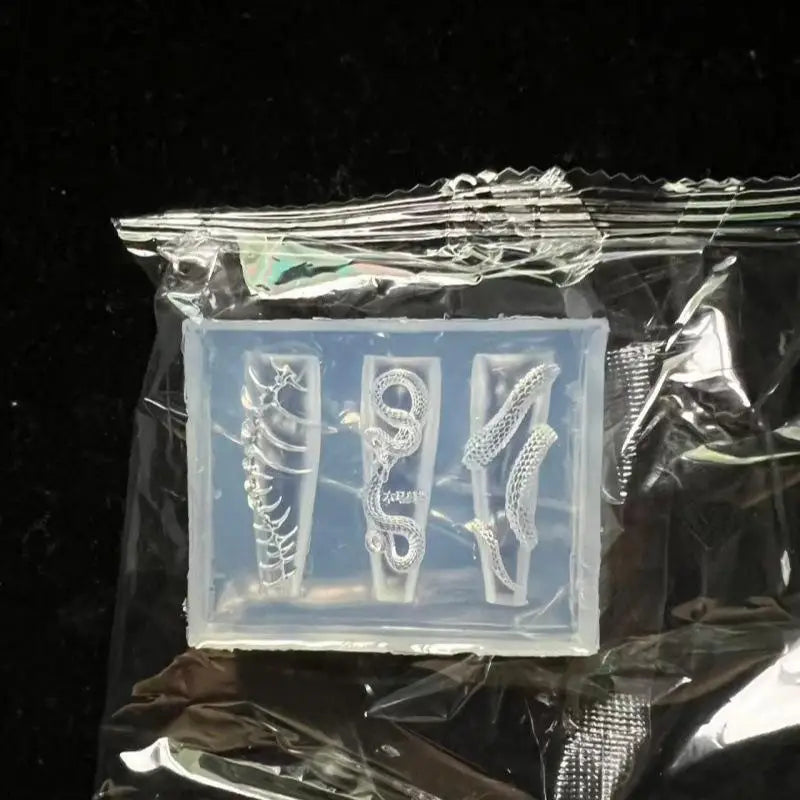 Skeleton 3D Nail Art Silicone Mold | Gothic Charm Mould Nail Art Mold QXL
