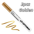 2-Pack Gold Stone Marker | Oil-Based Fine Tip for Granite & Marble Stone Marker Pen QXL 2pcs Golden