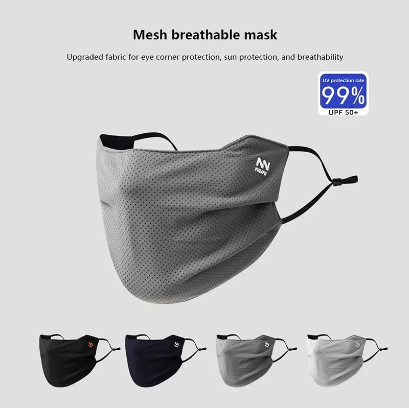 UV Ice Silk Cycling Face Mask | Breathable Sun Shield UV Face Shield Mask QXL