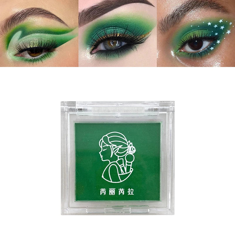 VERONNI Matte Green Eyeshadow | Long-Lasting Single Color Eyeshadow Palette QXL