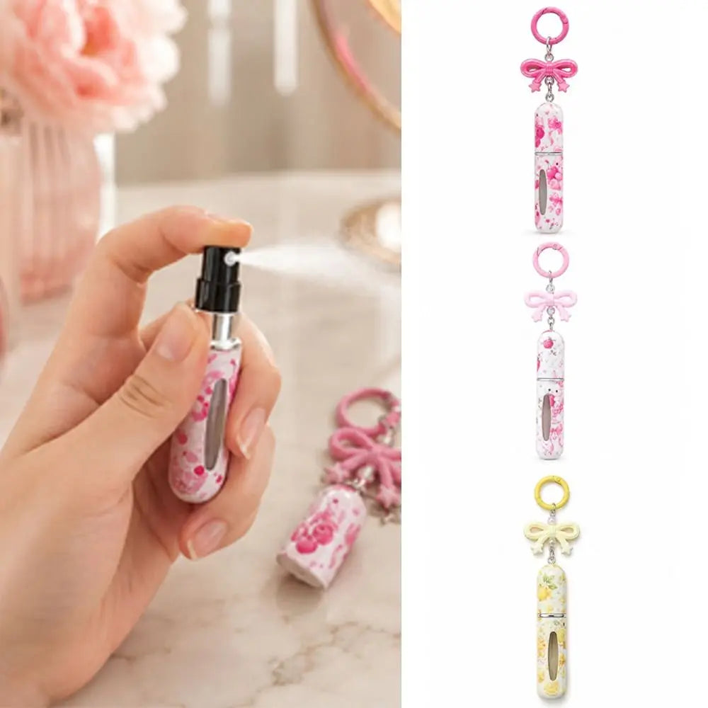 5ml Refillable Mini Perfume Spray Bottle with Key Ring | Travel Perfume Atomizer QXL