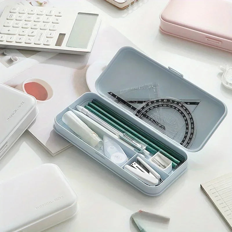 Minimalist Plastic Pencil Case | School & Office Stationery Box Pencil Case QXL