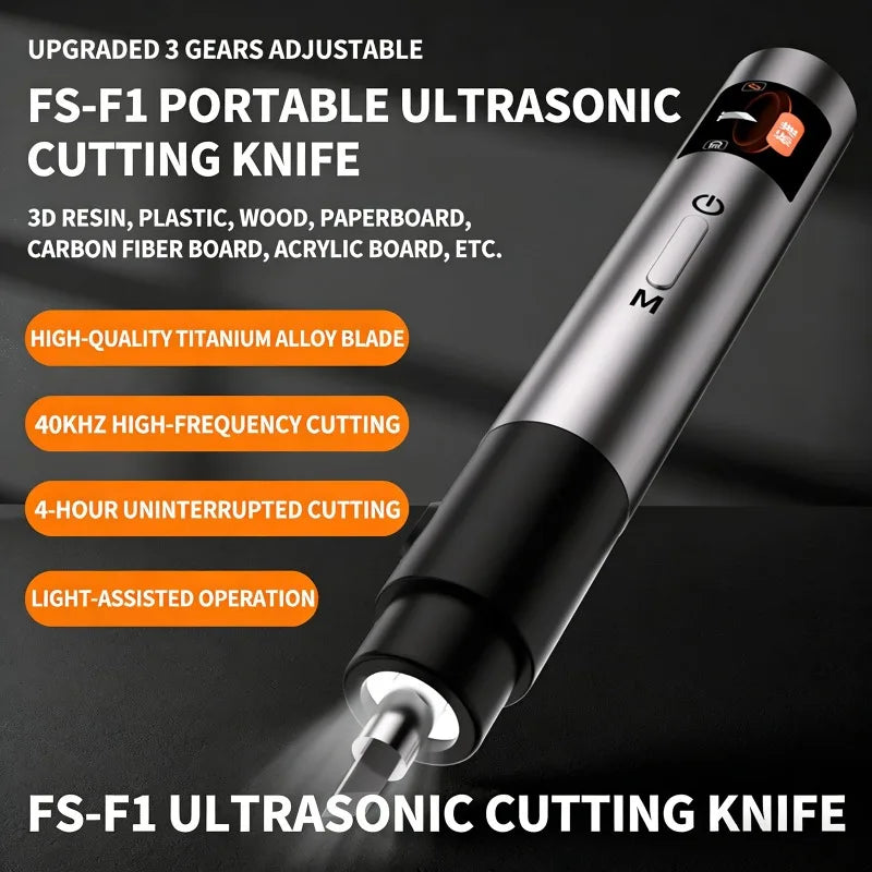 Dreamburgh DC 12V Ultrasonic Cutting Knife | DIY Titanium Tool Ultrasonic Cutting Tool QXL US Plug