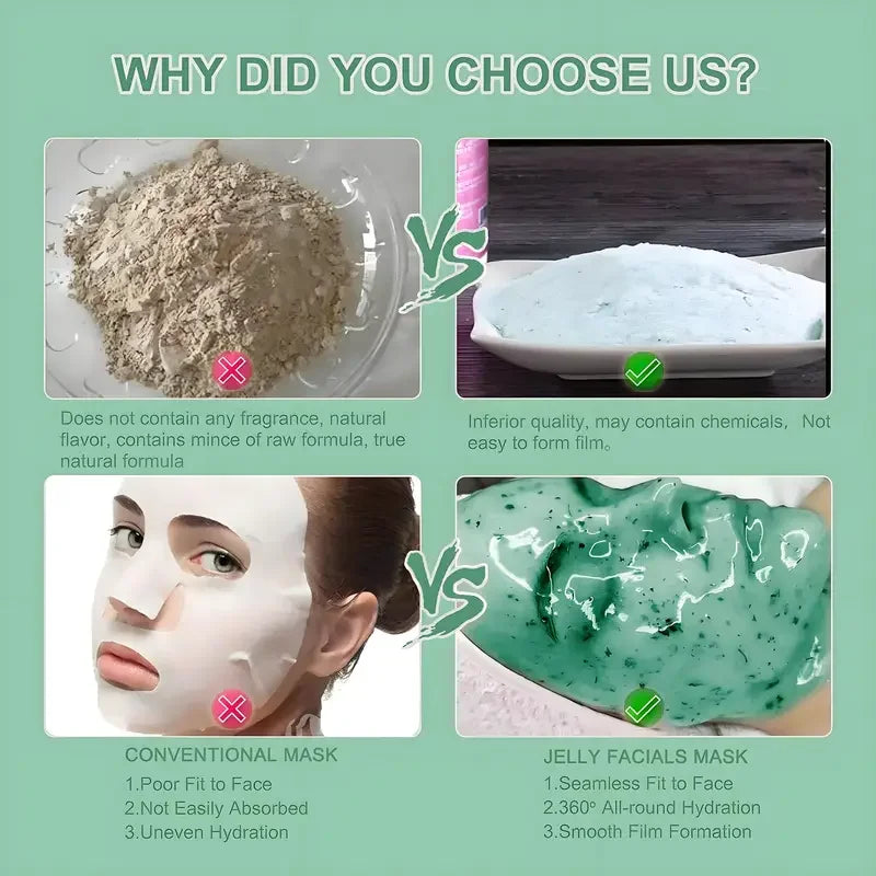 VERONNI 650g Hyaluronic Acid Jelly Mask Powder – All Skin Types Jelly Face Mask QXL