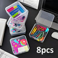 8-Pack Clear Stackable Storage Boxes | Plastic Organizer Plastic Storage Boxes QXL Brown