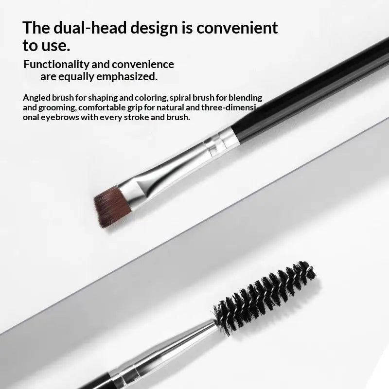 2-in-1 Dual-Ended Eyebrow Brush & Spoolie | Angled Brow Tool Eyebrow Brush QXL