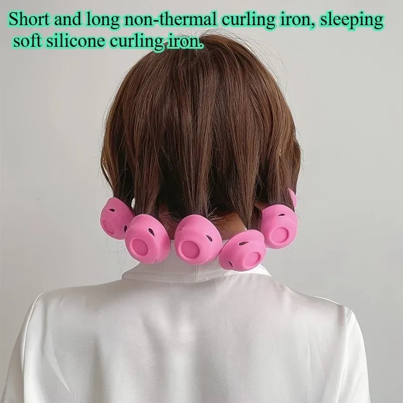 6-Pack No-Heat Sleep-In Hair Curlers | All Hair Types No-Heat Hair Curlers QXL
