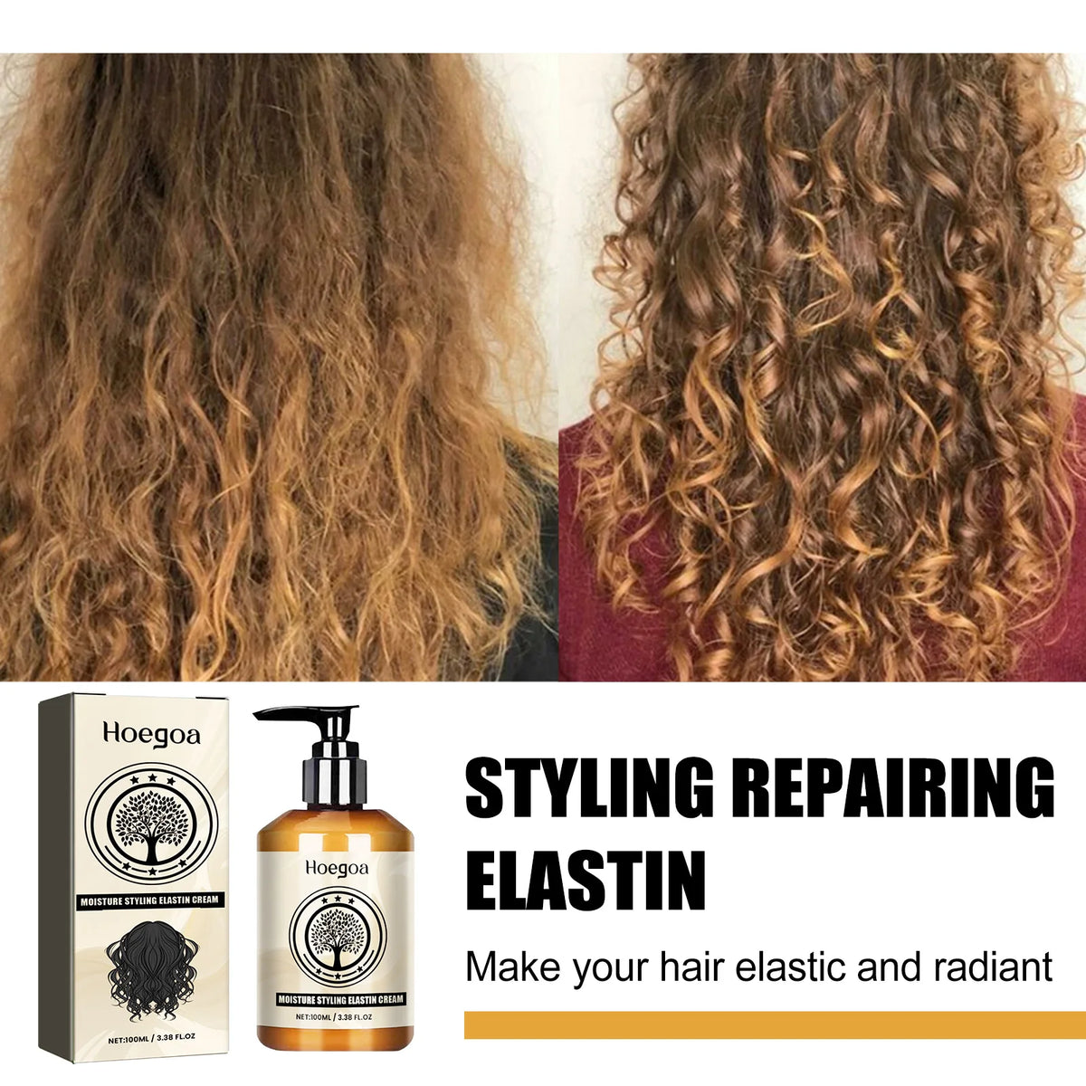 Moroccan Curl Enhancing Cream | Moisturizing Elastin 100ml Curl Enhancing Cream QXL
