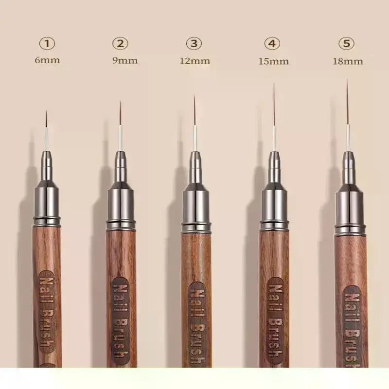 Wood Handle Nail Art Liner Brush Set – UV Gel & Polish Nail Art Liner Brush QXL